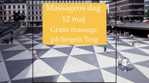 Massagens dag - Gratis massage på Sergels Torg