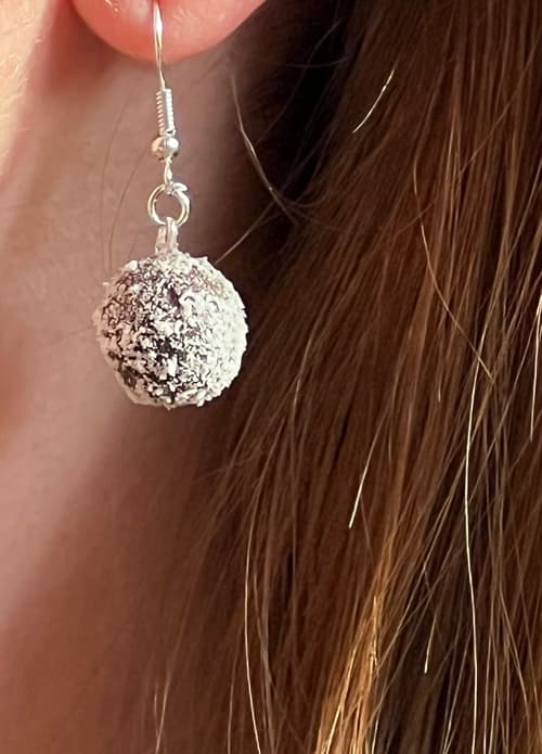 Chokladbollar (örhängen silver) inkl spårbar frakt