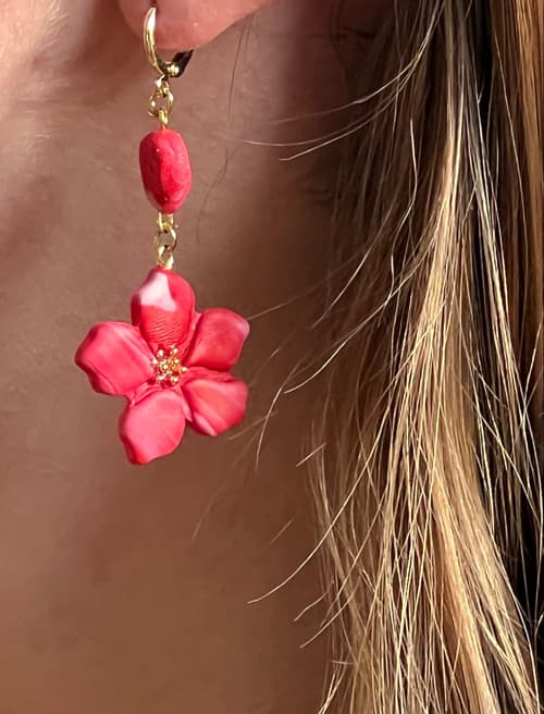 Blommor (örhängen guld) inkl spårbar frakt